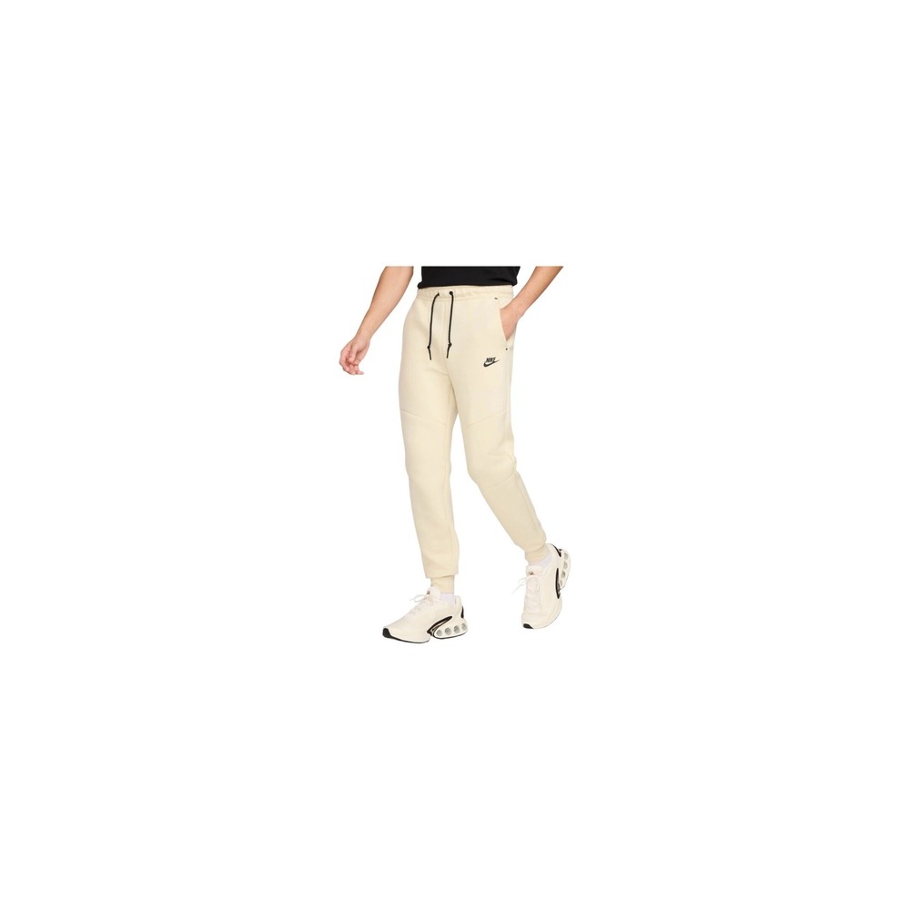 Nike Sportswear Tech Fleece Joggers Mens Cream Beige CU4495-113 Slim Fit Pants L
